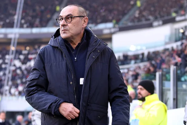 Torino Italia Gennaio 2020 Serie Juventus Cagliari Calcio Maurizio Sarri — Foto Stock