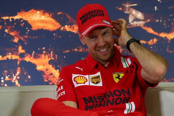 Barcelona Espanha Fevereiro 2020 Sebastian Vettel Alemanha Scuderia Ferrari Durante — Fotografia de Stock