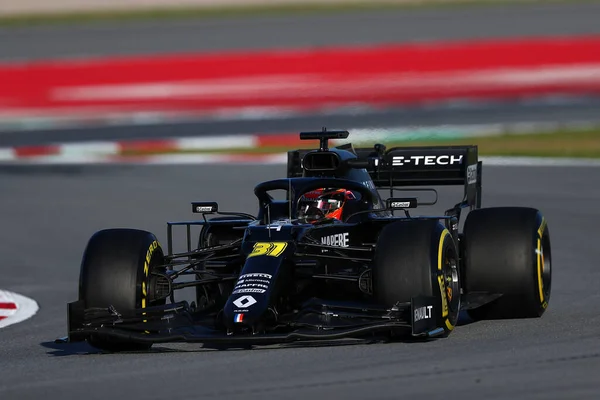 Barcelona Hiszpania Lutego 2020 Esteban Ocon Francji Renault Sport Formula — Zdjęcie stockowe