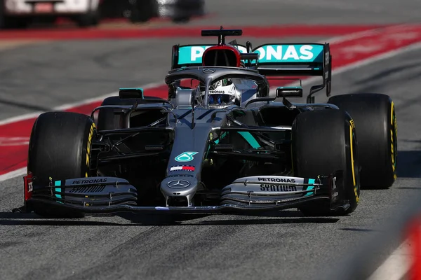 Barcelona Espanha Fevereiro 2020 Teste Pré Temporada Fórmula Valtteri Bottas — Fotografia de Stock