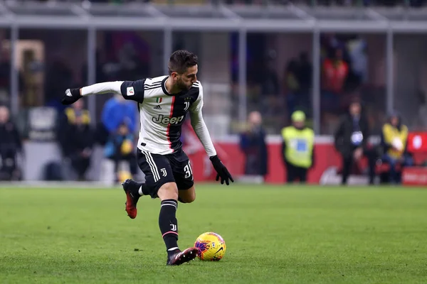 Milano Italia Febrero 2020 Coppa Italia Milán Juventus Rodrigo Bentancur —  Fotos de Stock