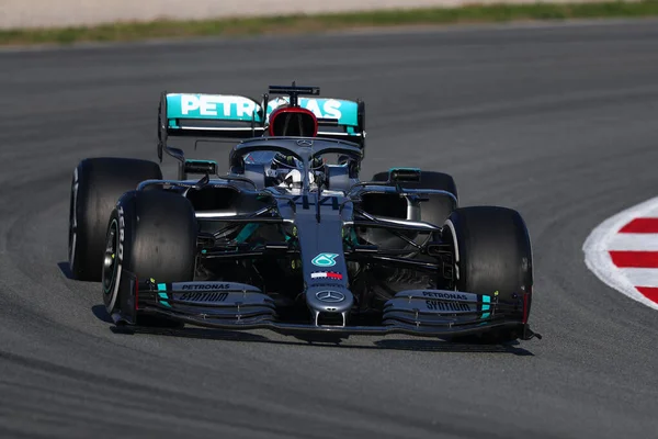 Barcelona Spanien Februar 2020 Formel Testfahrten Vor Der Saison Lewis — Stockfoto