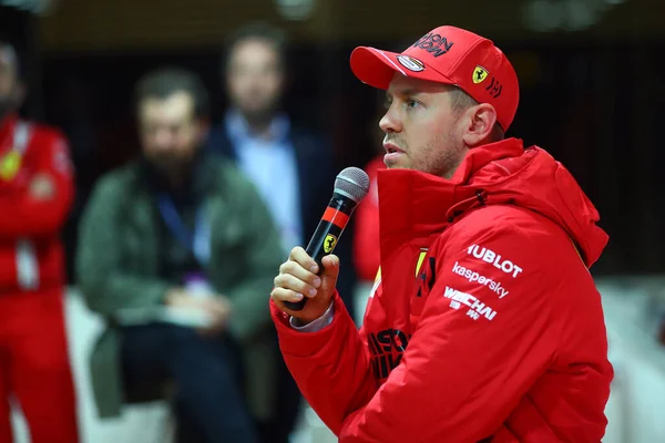 Barcelona Espanha Fevereiro 2020 Teste Pré Temporada Fórmula Sebastian Vettel — Fotografia de Stock