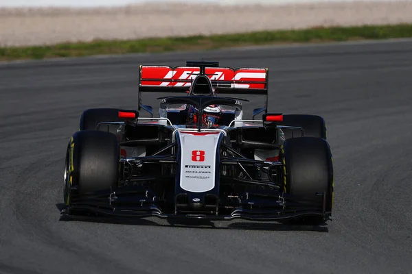 Barcelona Spanje Februari 2020 Romain Grosjean Van Frankrijk Haas Team — Stockfoto