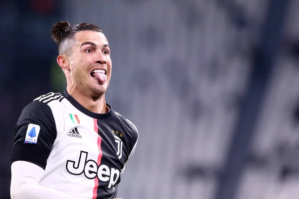 Torino Italia Enero 2020 Serie Juventus Parma Calcio Cristiano Ronaldo —  Fotos de Stock
