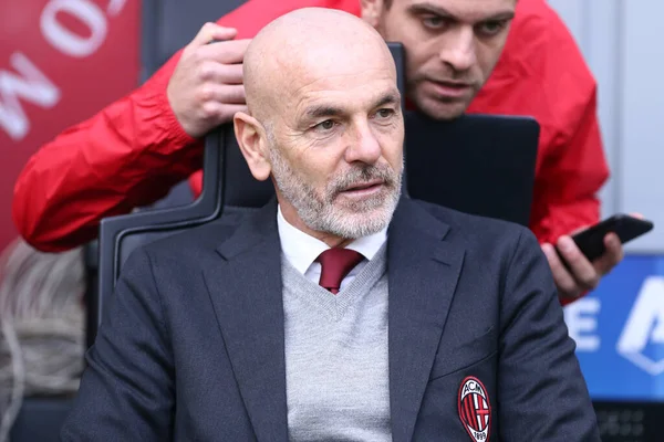 Milano Itálie Ledna2020 Italská Serie Milan Udinese Calcio Stefano Pioli — Stock fotografie