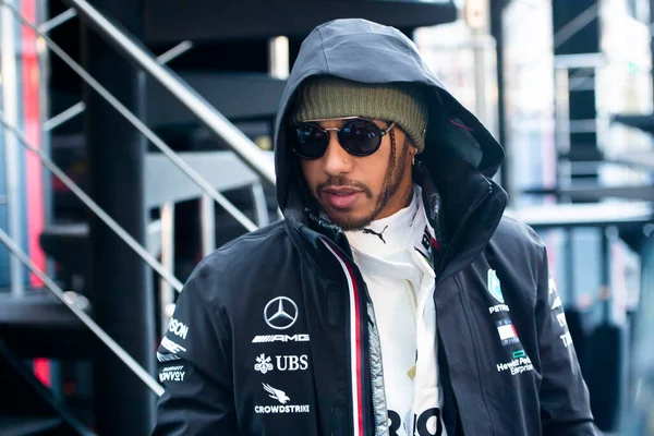 Barcellona Spagna Febbraio 2020 Test Pre Campionato Formula Lewis Hamilton — Foto Stock