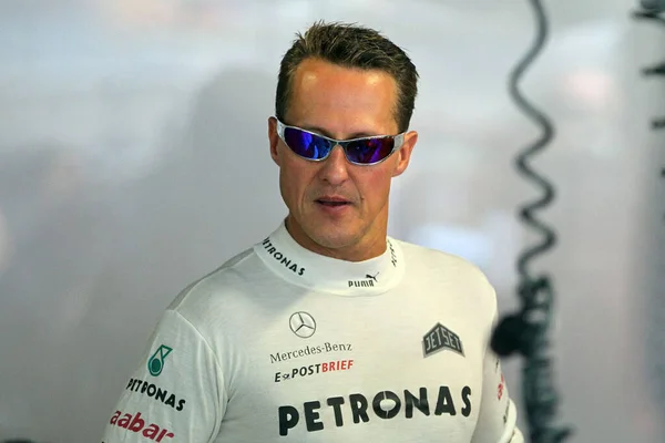 Michael Schumacher Durante Gran Premio Italia 2012 — Foto Stock