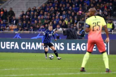 Milano, İtalya. 06 Kasım 2019. Uefa Şampiyonlar Ligi. Atalanta Calcio Manchester City Fc 'e karşı. Atalanta Bergamasca Calcio 'dan Alejandro Gomez iş başında 