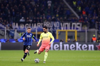 Milano, İtalya. 06 Kasım 2019. Uefa Şampiyonlar Ligi. Atalanta Calcio Manchester City Fc 'e karşı. Manchester City FC 'den Ilkay Gundogan iş başında. 
