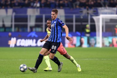 Milano, İtalya. 06 Kasım 2019. Uefa Şampiyonlar Ligi. Atalanta Calcio Manchester City Fc 'e karşı. Atalanta Bergamasca Calcio 'dan Mario Pasaliç iş başında 
