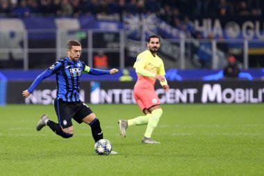 Milano, İtalya. 06 Kasım 2019. Uefa Şampiyonlar Ligi. Atalanta Calcio Manchester City Fc 'e karşı. Atalanta Bergamasca Calcio 'dan Alejandro Gomez iş başında 