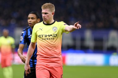 Milano, İtalya. 06 Kasım 2019. Uefa Şampiyonlar Ligi. Atalanta Calcio Manchester City Fc 'e karşı. Manchester City Fc 'den Kevin De Bruyne   