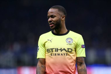 Milano, İtalya. 06 Kasım 2019. Uefa Şampiyonlar Ligi. Atalanta Calcio Manchester City Fc 'e karşı. Manchester City Fc 'den Raheem Sterling  