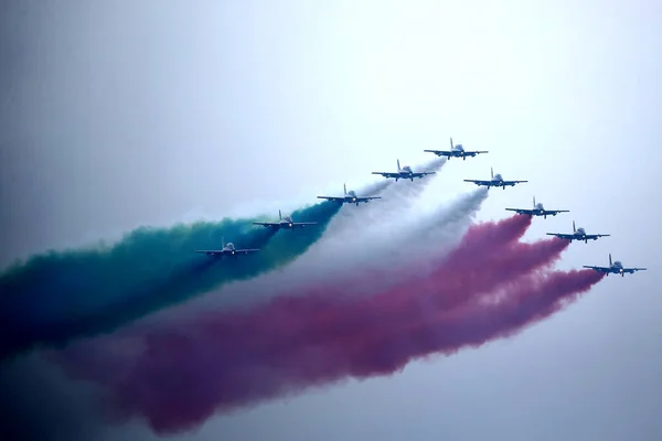 Frecce Tricolori Air Squadron Performs Linate Air Show 2019 — Stock Photo, Image
