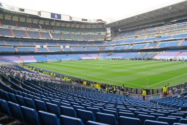 Real Madrid futbol kulübü Chamartin, Madrid, İspanya ve Avrupa 'dan Santiago Bernabeu Stadyumu