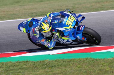 Joan Mir of team Suzuki on track during free practice for   the Moto GP Octo Grand Prix of San Marino.  clipart