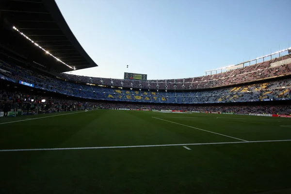 Informacje Ogólne Camp Nou Stadium Barcelona Hiszpania — Zdjęcie stockowe