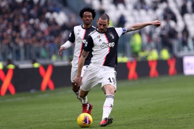 Torino, İtalya. 16 Şubat 2020. İtalyan Serisi A. Juventus Fc, Brescia Calcio 'ya karşı. Juventus FC 'den Leonardo Bonucci.   