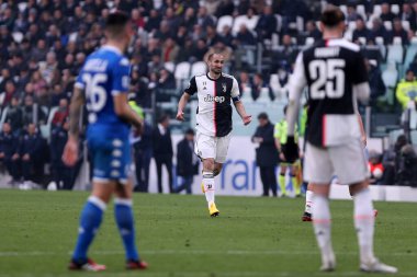 Torino, İtalya. 16 Şubat 2020. İtalyan Serisi A. Juventus Fc, Brescia Calcio 'ya karşı. Juventus FC 'den Giorgio Chiellini.   