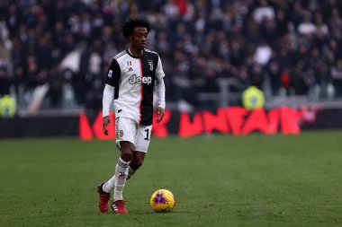 Torino, İtalya. 16 Şubat 2020. İtalyan Serisi A. Juventus Fc, Brescia Calcio 'ya karşı. Juventus FC 'den Juan Cuadrado.   