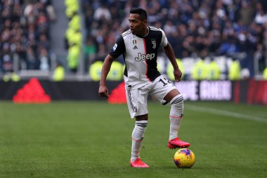 Torino, İtalya. 16 Şubat 2020. İtalyan Serisi A. Juventus Fc, Brescia Calcio 'ya karşı. Juventus FC 'den Alex Sandro.