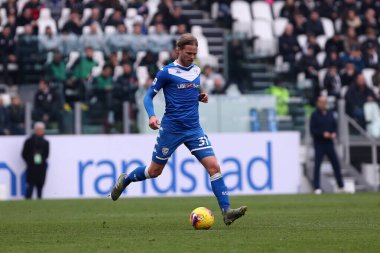 Torino, İtalya. 16 Şubat 2020. İtalyan Serisi A. Juventus Fc, Brescia Calcio 'ya karşı. Brescia Calcio 'dan Birkir Bjarnason.