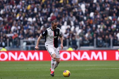 Torino, İtalya. 16 Şubat 2020. İtalyan Serisi A. Juventus Fc, Brescia Calcio 'ya karşı. Juventus FC 'den Leonardo Bonucci.   