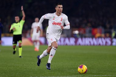 Roma, İtalya. 12 Ocak 2020. İtalyan Serisi A. Roma, Juventus Fc 'e karşı. Juventus FC 'den Cristiano Ronaldo.   