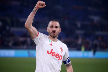 Roma, İtalya. 12 Ocak 2020. İtalyan Serisi A. Roma, Juventus Fc 'e karşı. Juventus FC 'den Leonardo Bonucci.   
