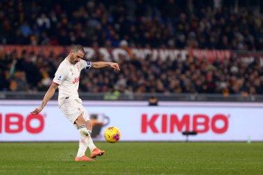 Roma, İtalya. 12 Ocak 2020. İtalyan Serisi A. Roma, Juventus Fc 'e karşı. Juventus FC 'den Leonardo Bonucci.   
