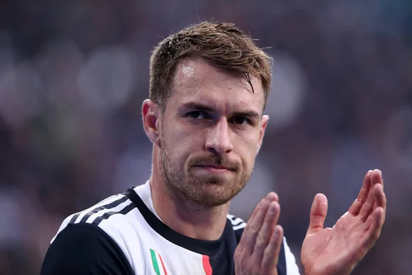 Torino Italia Febrero 2020 Serie Juventus Brescia Calcio Aaron Ramsey —  Fotos de Stock