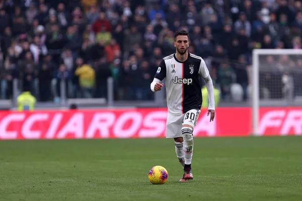 Torino Italia Febrero 2020 Serie Juventus Brescia Calcio Rodrigo Bentancur —  Fotos de Stock