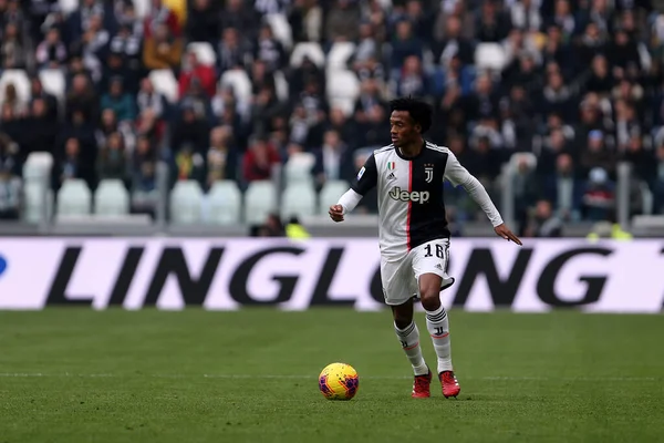 Torino Italia Febbraio 2020 Serie Juventus Brescia Calcio Juan Cuadrado — Foto Stock