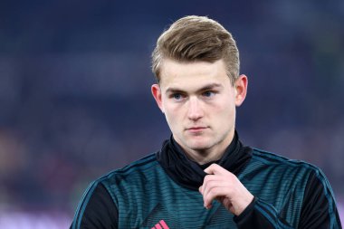Roma, İtalya. 12 Ocak 2020. İtalyan Serisi A. Roma, Juventus Fc 'e karşı. Juventus FC 'den Matthijs de Ligt.   