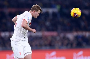 Roma, İtalya. 12 Ocak 2020. İtalyan Serisi A. Roma, Juventus Fc 'e karşı. Juventus FC 'den Matthijs de Ligt.   