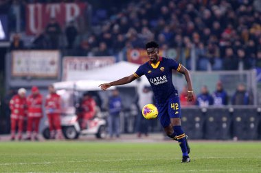 Roma, İtalya. 12 Ocak 2020. İtalyan Serisi A. Roma, Juventus Fc 'e karşı. Romanların Amadou Diawara 'sı.