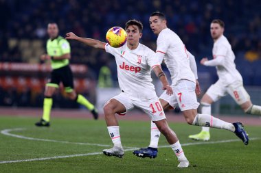 Roma, İtalya. 12 Ocak 2020. İtalyan Serisi A. Roma, Juventus Fc 'e karşı. Juventus FC 'den Paulo Dybala.   