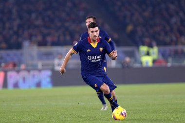 Roma, İtalya. 12 Ocak 2020. İtalyan Serisi A. Roma, Juventus Fc 'e karşı. Juventus FC 'den Luca Pellegrini.   
