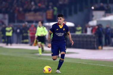 Roma, İtalya. 12 Ocak 2020. İtalyan Serisi A. Roma, Juventus Fc 'e karşı. Roma 'dan Diego Perotti.