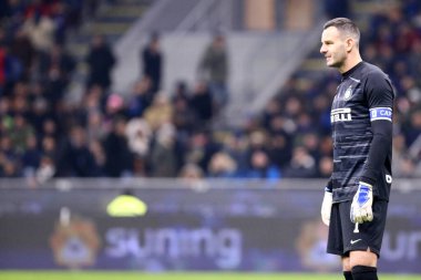 Milano, İtalya. 6 Aralık 2019. İtalyan Serisi A. Fc Internazionale, Roma 'ya karşı. FC Internazionale 'den Samir Handanoviç.