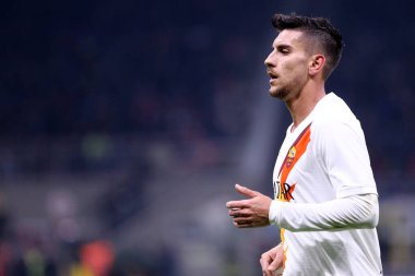 Milano, İtalya. 6 Aralık 2019. İtalyan Serisi A. Fc Internazionale, Roma 'ya karşı. Roma 'dan Lorenzo Pellegrini.