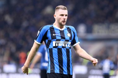 Milano, İtalya. 6 Aralık 2019. İtalyan Serisi A. Fc Internazionale, Roma 'ya karşı. FC Internazionale 'den Milan Skriniar.