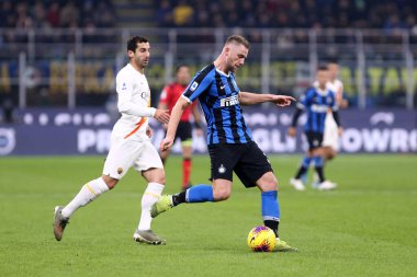 Milano, İtalya. 6 Aralık 2019. İtalyan Serisi A. Fc Internazionale, Roma 'ya karşı. FC Internazionale 'den Milan Skriniar.