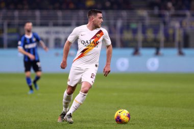 Milano, İtalya. 6 Aralık 2019. İtalyan Serisi A. Fc Internazionale, Roma 'ya karşı. Roma Olarak Ürdün Veretout.