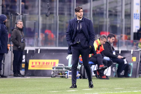 Milano Italia Diciembre 2019 Serie Internazionale Roma Paulo Fonseca Entrenador — Foto de Stock