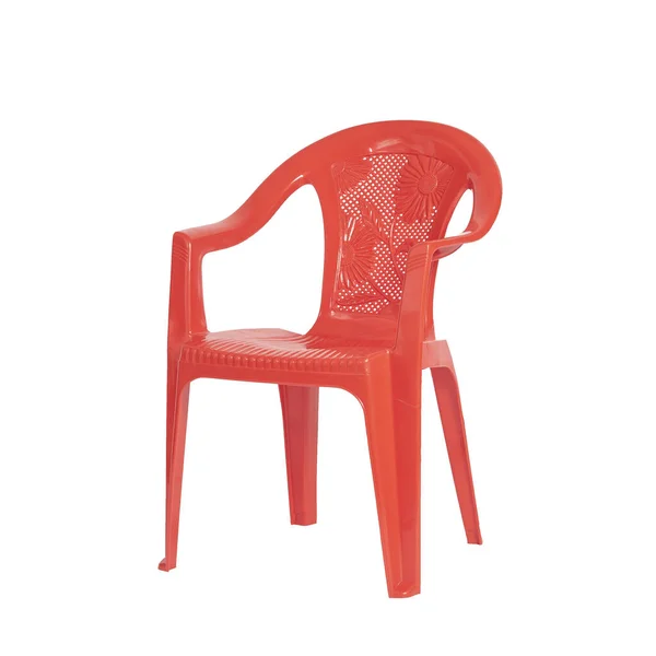 Cadeira Plástico Com Fundo Branco — Fotografia de Stock