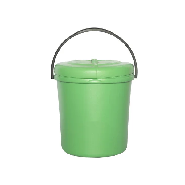 Plastic Small Dustbin White Background — Stock Photo, Image