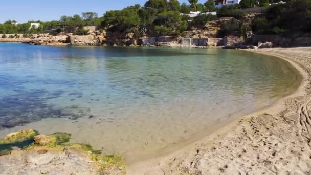Παραλία Ίμπιζα Παραλία Cala Gracio Νήσος Ίμπιζα Ισπανία — Αρχείο Βίντεο