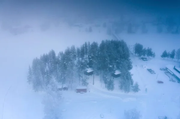 Grano Sweden Φεβρουαριου 2020 Αεροφωτογραφία Πουλιά Φωλιάζουν Ψηλά Στον Θόλο — Φωτογραφία Αρχείου